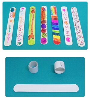 12 Pcs Diy Blank Slap Armbanden Slap Armbanden Duurzame Kinderen Polsband Slap Armbanden Kid Art Craft Kleuterschool