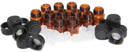 12 Pcs Draagbare Amber Glas Roller Rollerball Etherische Olie Flessen Mist Container Reizen Hervulbare Fles Bruin