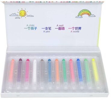 12 Pcs Dustless Wit Tekening Krijt Voor Toddlerschool Onderwijs Krijt Stationair Kantoorbenodigdheden Marker