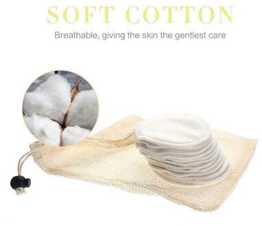 12 Pcs Herbruikbare Katoenen Pads Make Up Facial Remover Dubbele Laag Veeg Pads Nail Art Cleaning Pads Wasbare Gezicht Huid schoonmaken