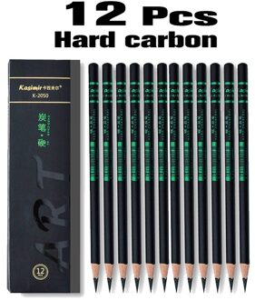 12 Pcs Houtskool Schets Potloden Set Soft Medium Harde Voor Schetsen Tekening Schilderen Kantoor School Briefpapier Art Supplies Hard koolstof