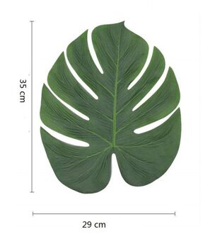 12 Pcs Kunstmatige Palm Bladeren Tropische Plant Faux Bladeren Safari Bladeren Voor Thuis, Keuken, Feest, Bruiloft, tafel Decoratie 35x29cm