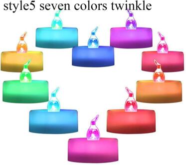 12 Pcs Led Zeven Kleuren Vlamloze Hart Wedding Party Decoratie Neon Lamp Valentijnsdag Slaapkamer Home Decor Nigh style5