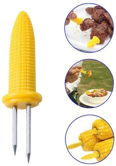 12 Pcs Maïskolven Houders Rvs Bbq Gaffel Spiesjes Vorken Party