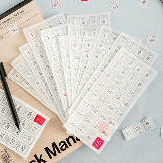 12 Pcs/pack Cute 365 Days Calendar Washi Label Stickers DIY Craft Scrapbooking Album Daily Planner Decorative Sticker Stationery