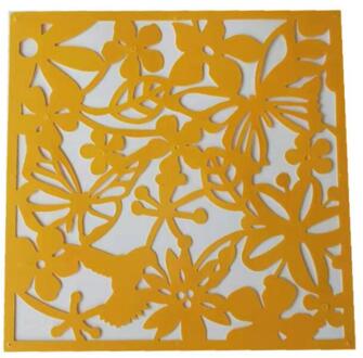 12 Pcs Scheidingswand Kamer Scheidingswand Scheidingswanden Partities Muurstickers Scheidingswanden Scheidingswanden Kamerscherm geel bloem