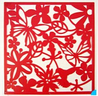 12 Pcs Scheidingswand Kamer Scheidingswand Scheidingswanden Partities Muurstickers Scheidingswanden Scheidingswanden Kamerscherm rood bloem