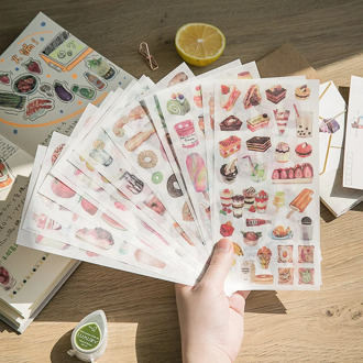 12 pcs/set Ins Style Delicous Food Candy Paper Stickers Scrapbooking Diy Diary Stationery Stickers School Supply