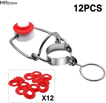 12 PCS Swing Top Fles Caps Flip Top Bierfles Cap Vervanging Swing Cap Met 12 PCS Pakkingen Voor Rode wijn Stijl Bierfles