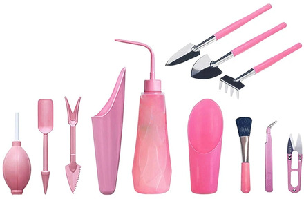 12 Pieces Mini Garden Hand Transplanting Succulent Tools Miniature Planting, Set for Indoor Fairy Care, Potting, Cactus, Housepl