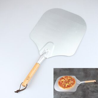 12 "Pizza Aluminium Peddel Spatel Inklapbare Houten Handvat Pizza Houten Handvat Spatel Bakken Tool Kaas Cutter