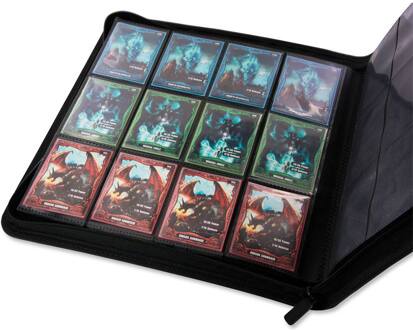 12-Pocket QuadRow ZipFolio XenoSkin Black
