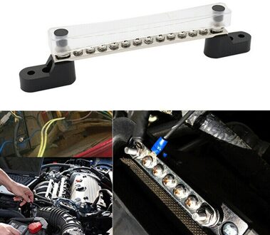 12 Punt Bus Bar 100amp Rail Junction Voor Auto Boot Marine Power Distributie Terminal Blok
