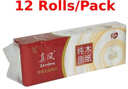 12 Rolls 3 Lagen Toiletpapier Bulk Bad Tissue Badkamer Zachte Papieren Handdoek Flexibele Wc Papers Wit