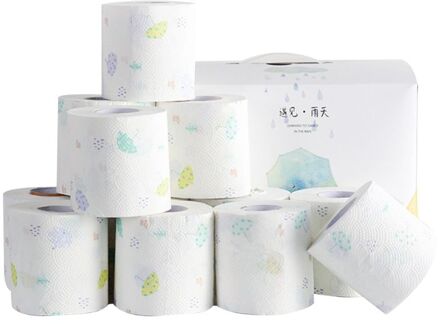 12 Rolls Toiletpapier Geen Fluorescerende Agent Zachte Stronge 3-Ply Vellen Bad Weefsel X7YB