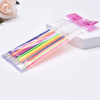 12/Set 0.8Mm Kleur Gel Pen Refill Flash Metalen Aquarel Pen Vervanging Handtekening Pen Briefpapier School Office Schrijven levert fluorescerende