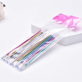12/Set 0.8Mm Kleur Gel Pen Refill Flash Metalen Aquarel Pen Vervanging Handtekening Pen Briefpapier School Office Schrijven levert metallic