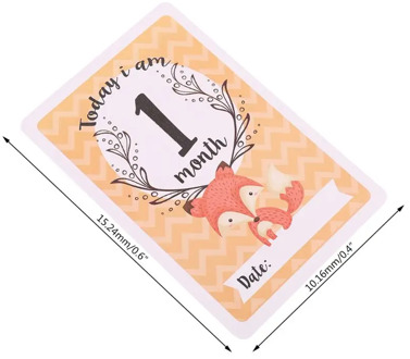 12 Sheet Milestone Photo Sharing Cards Gift Set Baby Age Cards - Baby Milestone Cards, Baby Photo Cards - Newborn Photo