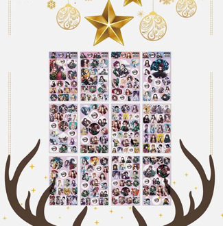 12 Sheets/Set Cartoon Demon Slayer:Kimetsu No Yaiba Stickers Anime Collection Stickers for Laptop Luggage Scrapbooking Diary