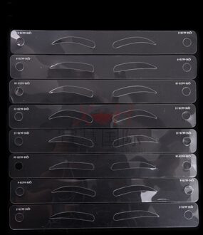 12 Stijlen Eyeliner Modellen Wenkbrauw Stencil Mold Gids Shaper Template Permanente Make Up Eye Brow Vormgeven Kit Tool