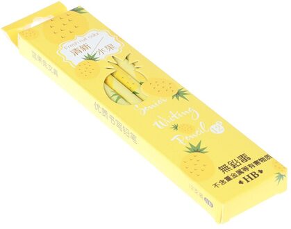 12 Stks/doos Vruchten Patroon Hout Potlood School Office Supply Student Briefpapier geel