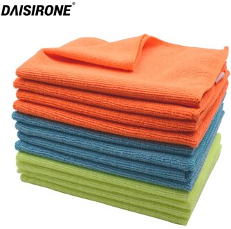 12 stks Microfiber Car Doekjes Microvezel Waxen Polijsten Detaillering Handdoeken Zachte Auto Care Keuken Huishouden Handdoek 3 Kleur