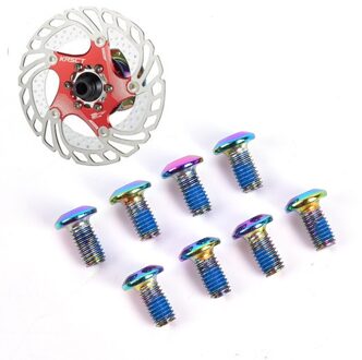 12 Stks/pak Kleurrijke Mtb Fiets Schijfremrotor Torx T25 Bouten Rvs M5 * 10Mm Racefiets schijfremrotor Schroeven
