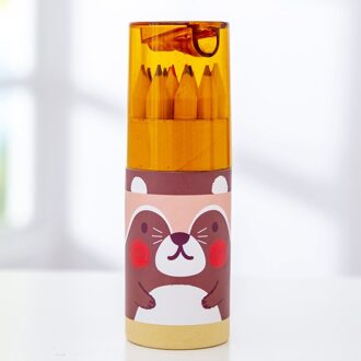 12 stks/pak Mooie Gekleurde Potlood set Briefpapier voor school supplies 12 Kleuren potlood kunstenaar Schilderij Tekening Potloden geel