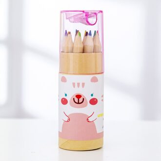 12 stks/pak Mooie Gekleurde Potlood set Briefpapier voor school supplies 12 Kleuren potlood kunstenaar Schilderij Tekening Potloden Rood