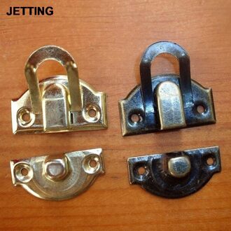 12 stks/partij Antiek Brons Iron Hangslot Hasp Haak Lock Voor Mini Sieraden Doos 30x30mm