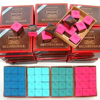 12 stks/partij Biljart Pool krijt donker groen/licht groen/blauw/rood snooker krijtjes biljart accessoires