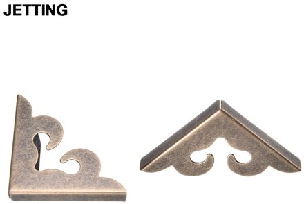 12 Stks/partij Case Box Corners Beugels Decoratieve Voor Meubels Decor Driehoek Rotan Gesneden 27Mm