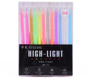 12 Stks/partij Creatieve Diy Graffiti Markeerstift Leuke 12 Kleuren Tekening Schilderen Art Marker Gel Pen Schoolbenodigdheden Briefpapier