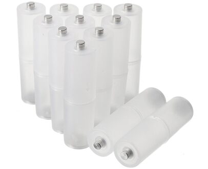 12 Stks/partij Draagbare Aaa Naar Aa Size Cell Batterij Converter Adapter Batterijen Houder Case Switcher Voor Batterij Case Box