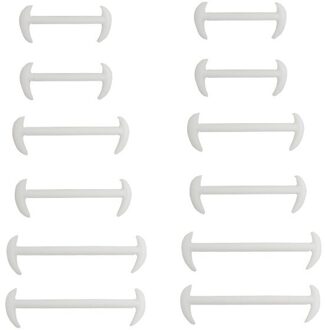 12 Stks/partij Geen Vervuiling Silicone Schoenveters Elastische Lederen Veters Speciale Geen Stropdas Schoenveter Voor Mannen wit