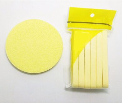 12 Stks/partij Gezicht Schoon Bladerdeeg Comprimeren Spons Stok Gezicht Wassen Pad Facial Cleaning Puff Make-Up Remover Spons Dual Gebruik Cosmetische bladerdeeg