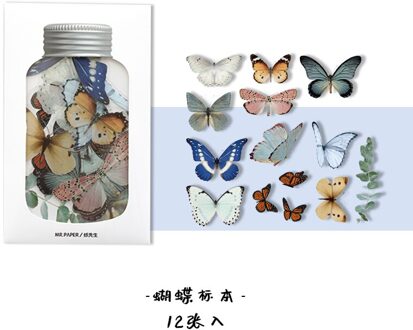 12 Stks/partij Kawaii Briefpapier Stickers Fles Bloemen Dagboek Planner Decoratieve Mobiele Stickers Scrapbooking Diy Craft Stickers hudiebiaoben