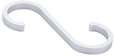 12 stks/partij Opknoping Ruimte Aluminium Kleding Haken S Vormige Keuken Organiseren Rack Voor Keuken Badkamer Zilver