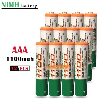 12 Stks/partij Originele Aaa 1.2V Ni-Mh Oplaadbare Batterij 1100Mah