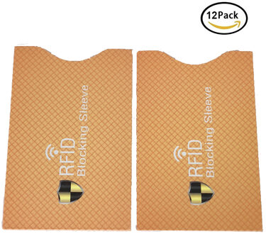 12 stks RFID Blocking Mouwen Anti Diefstal RFID Card Protector RFID Blocking Mouwen voor Mannen/Vrouwen Identiteit Diefstal Bescherming
