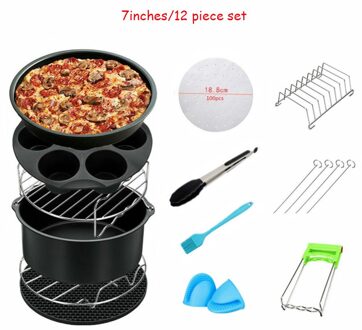 12 Stks/set 7 Inch / 8 Inch Lucht Friteuse Accessoires Past Alle Merken Air Friteuse Gowise Phillips Cozyna En Secura 3.7 4.2 5.3 5.8QT 7duim 12stk