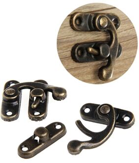 12 stks/set Antieke Decoratieve Sieraden Houten Doos Wijn Klink Hasp Haak Met Schroeven