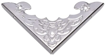 12 Stks/set Decoratieve Antieke Messing Sieraden Wijn Geschenkdoos Houten Hoek Protector Guard 40*40Mm Sliver Kleur