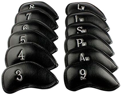 12 Stks/set Draagbare Pu Golf Club Iron Head Covers Protector Golfs Head Cover Set Golfen Accessoires