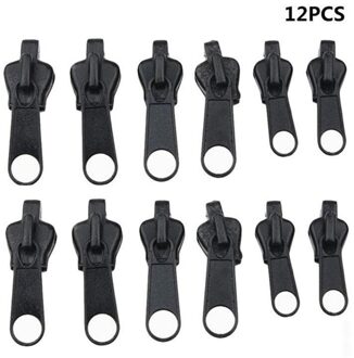 12 Stks/set Instant Zipper Universal Instant Fix Rits Reparatie Kit Vervanging Zip Slider Tanden Rescue Ritsen Voor Naaien A2