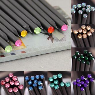 12 Stks/set Kawaii Diamond Kleur Hb Standaard Potlood Houten Leuke Potloden Pen Voor School Kantoorbenodigdheden Tekening Levert