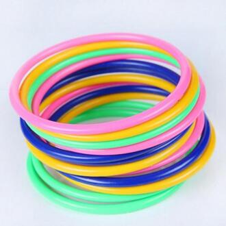 12 Stks/set Kids Multicolor Toss Ring Gooien Cirkel Beentje Carnaval Tuin Kraam School Spel Puzzel Speelgoed Kinderen Party Speelgoed