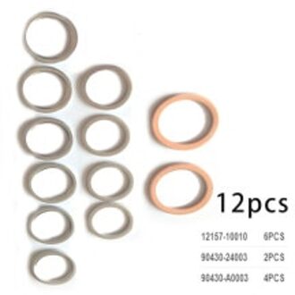 12 Stks/set Pakking Motor Olieaftapplug Crush Pakking Ringen Seals 1215710010 Auto Motor Deel Vervanging Voor Toyota