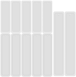 12 Stks/set Rechthoek Silicone Bookmark Mold Diy Bladwijzer Mould Maken Epoxyhars Sieraden
