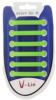 12 Stks/set Siliconen Light Up Lichtgevende Schoenveters Flash Party Gloeiende Schoen Kant Shoestrings Lui Geen Stropdas Shoeslace L4 groen